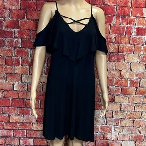 Soprano Strappy Black‎ Open Shoulder Dress